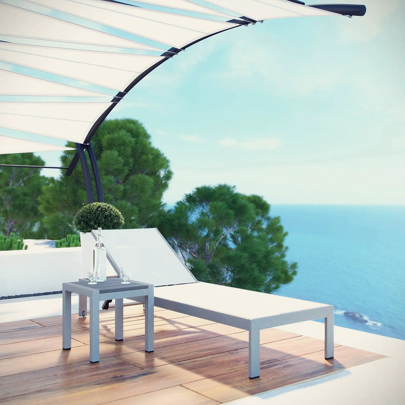 Shore 2 Piece Outdoor Patio Aluminum Set by Modway by HouseOfZazla