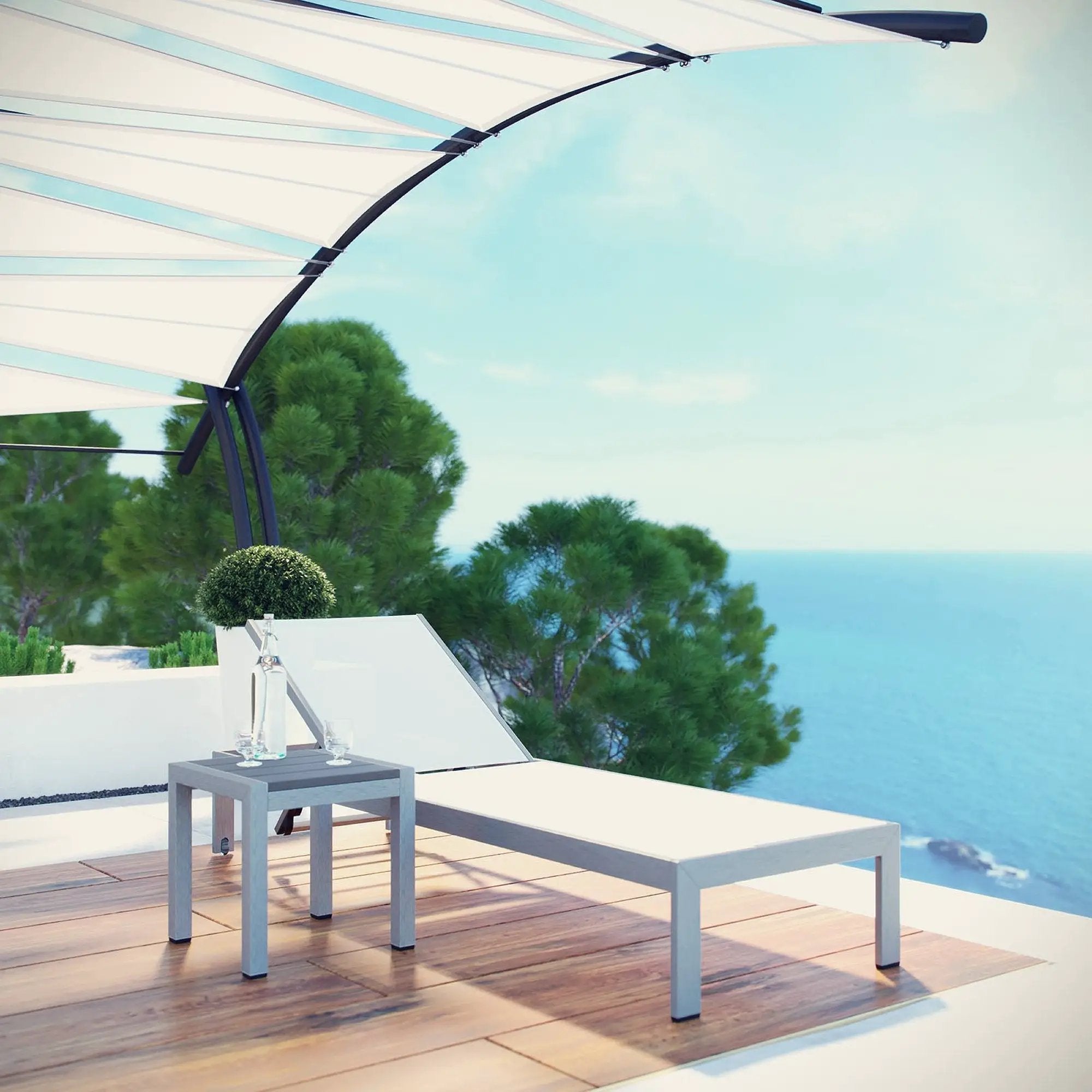 Shore 2 Piece Outdoor Patio Aluminum Set by Modway by HouseOfZazla