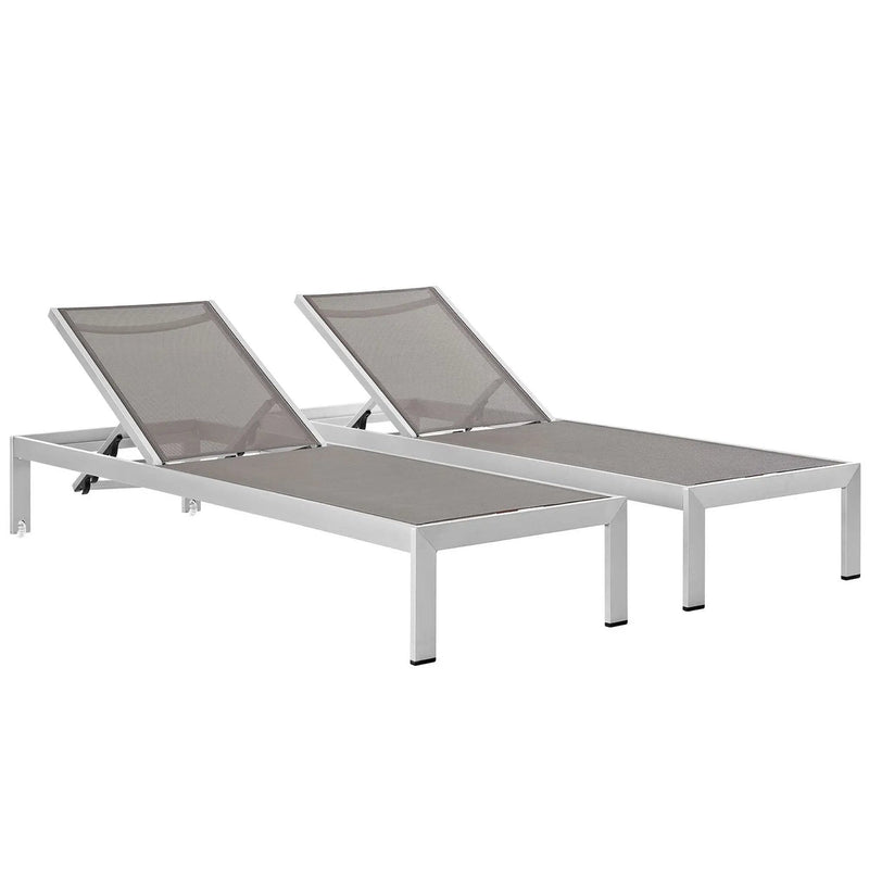 Shore Outdoor Patio Aluminum Chaise Set of 2 by Modway by HouseOfZazla