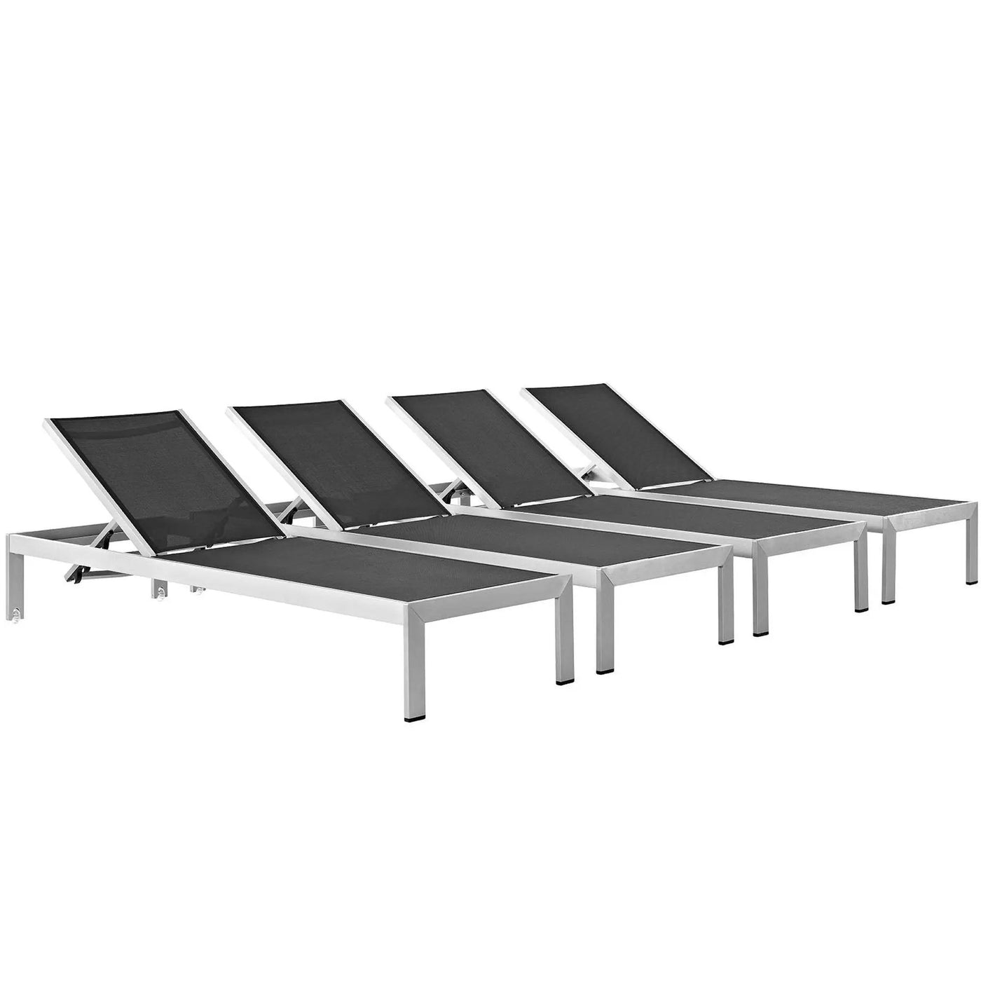 Shore Outdoor Patio Aluminum Chaise Set of 4 by Modway by HouseOfZazla
