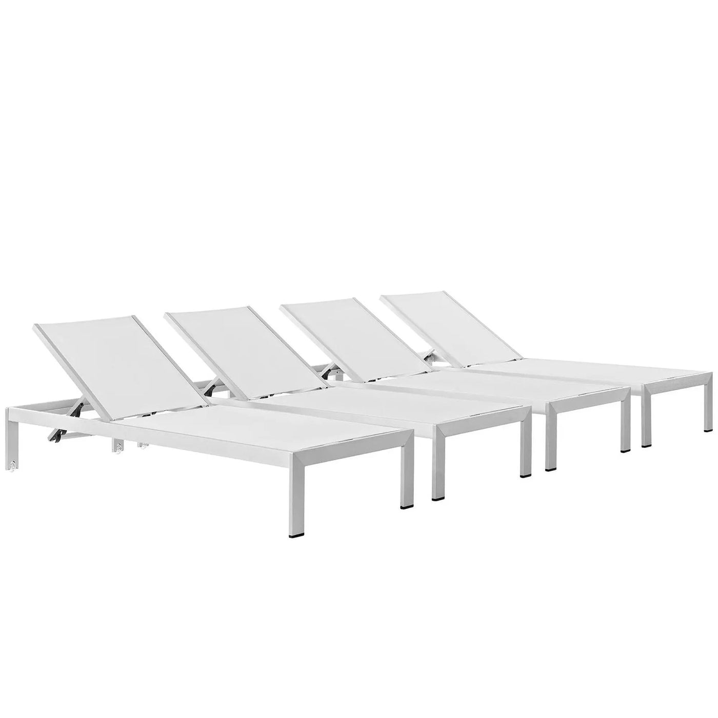 Shore Outdoor Patio Aluminum Chaise Set of 4 by Modway by HouseOfZazla