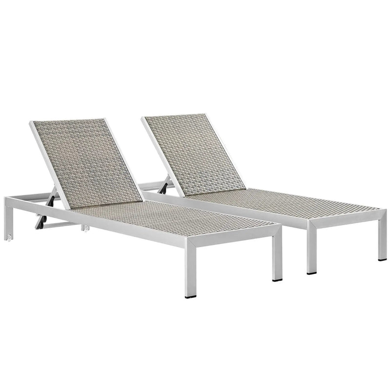 Shore Outdoor Patio Aluminum Chaise Set of 2 by Modway by HouseOfZazla