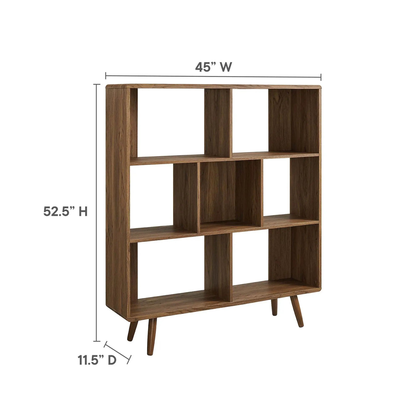 Transmit 7 Shelf Wood Grain Bookcase by Modway by HouseOfZazla