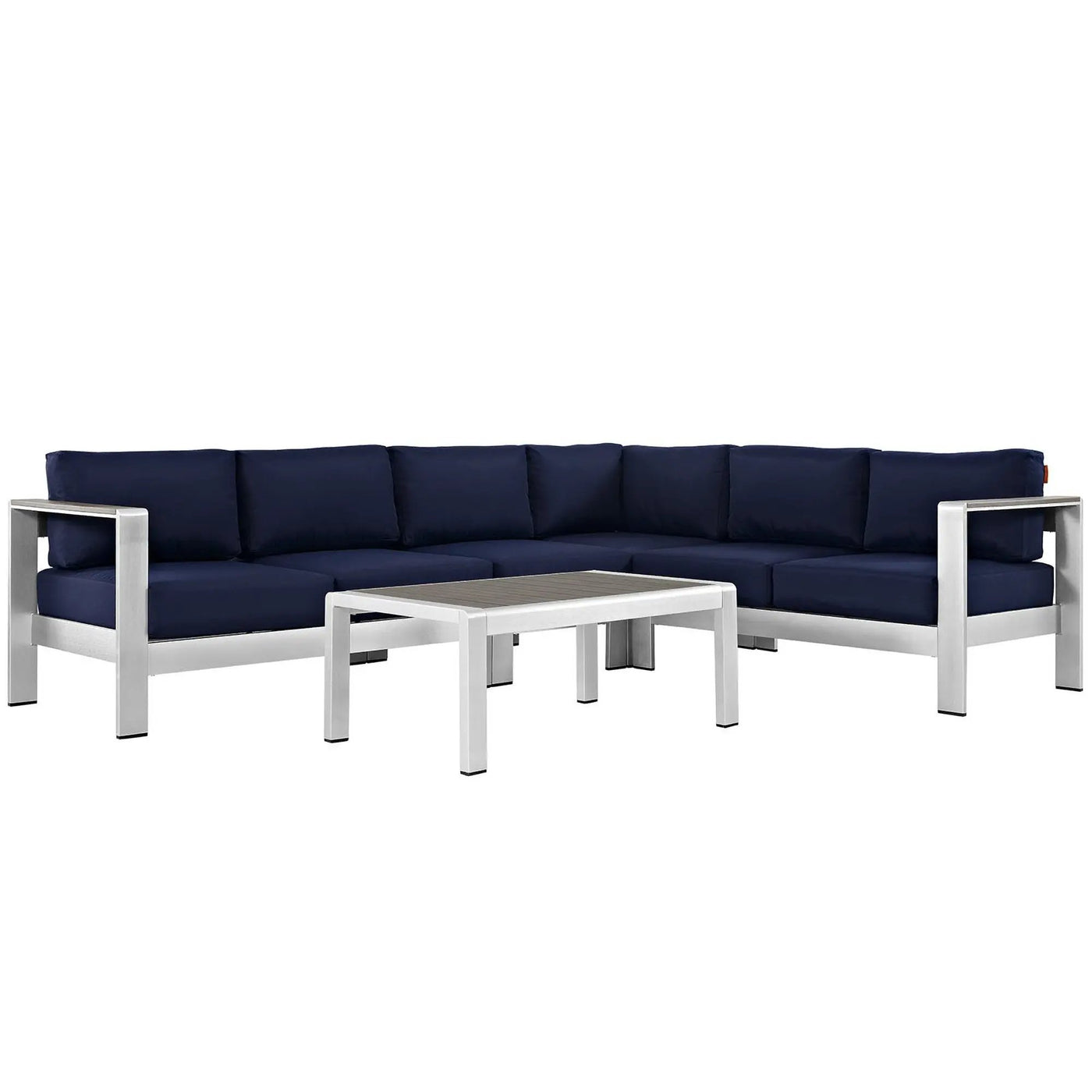 Shore 5 Piece Outdoor Patio Aluminum Sectional Sofa Set by Modway by HouseOfZazla