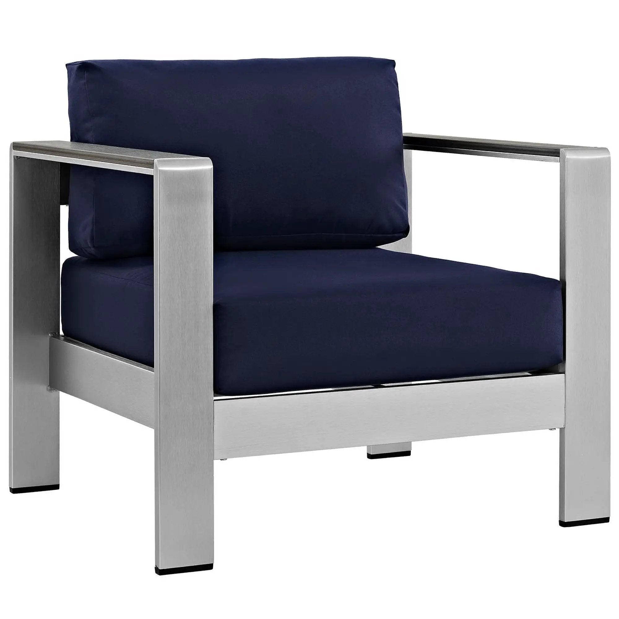 Shore 4 Piece Outdoor Patio Aluminum Sectional Sofa Set by Modway by HouseOfZazla