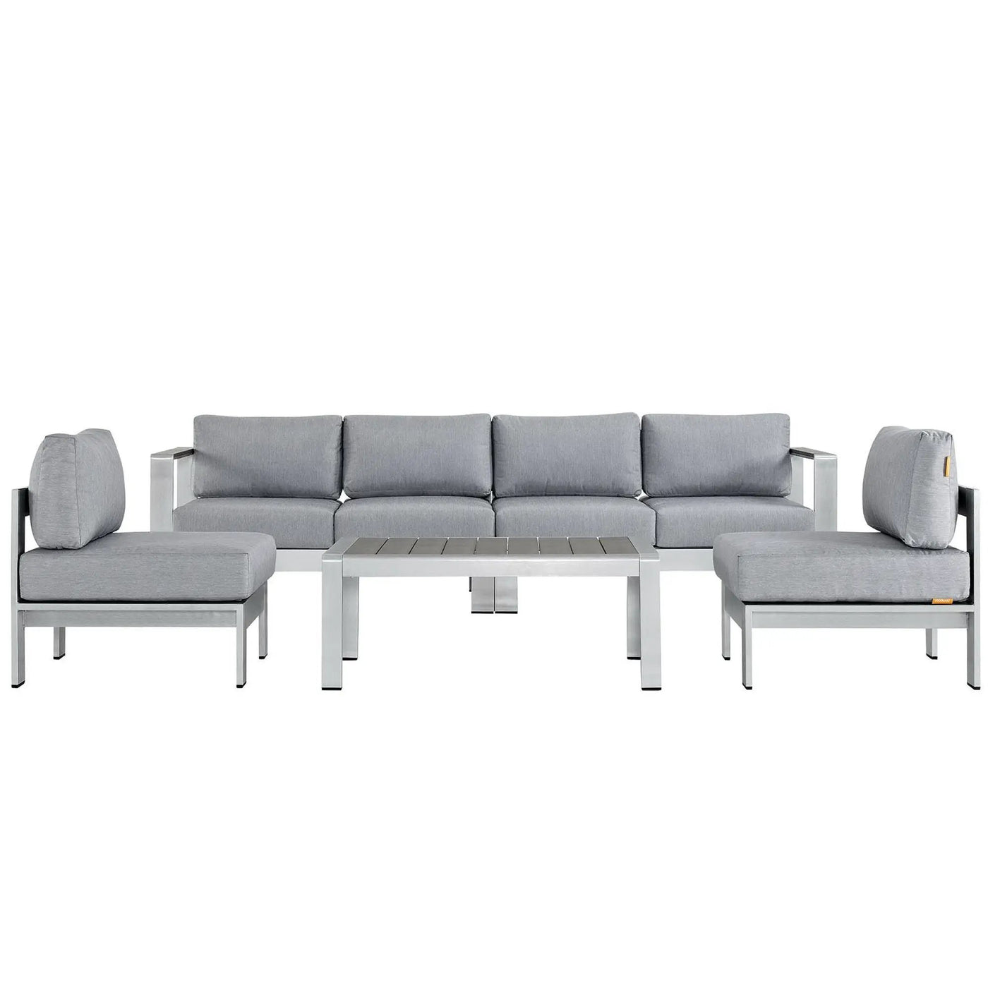 Shore 5 Piece Outdoor Patio Aluminum Sectional Sofa Set by Modway by HouseOfZazla