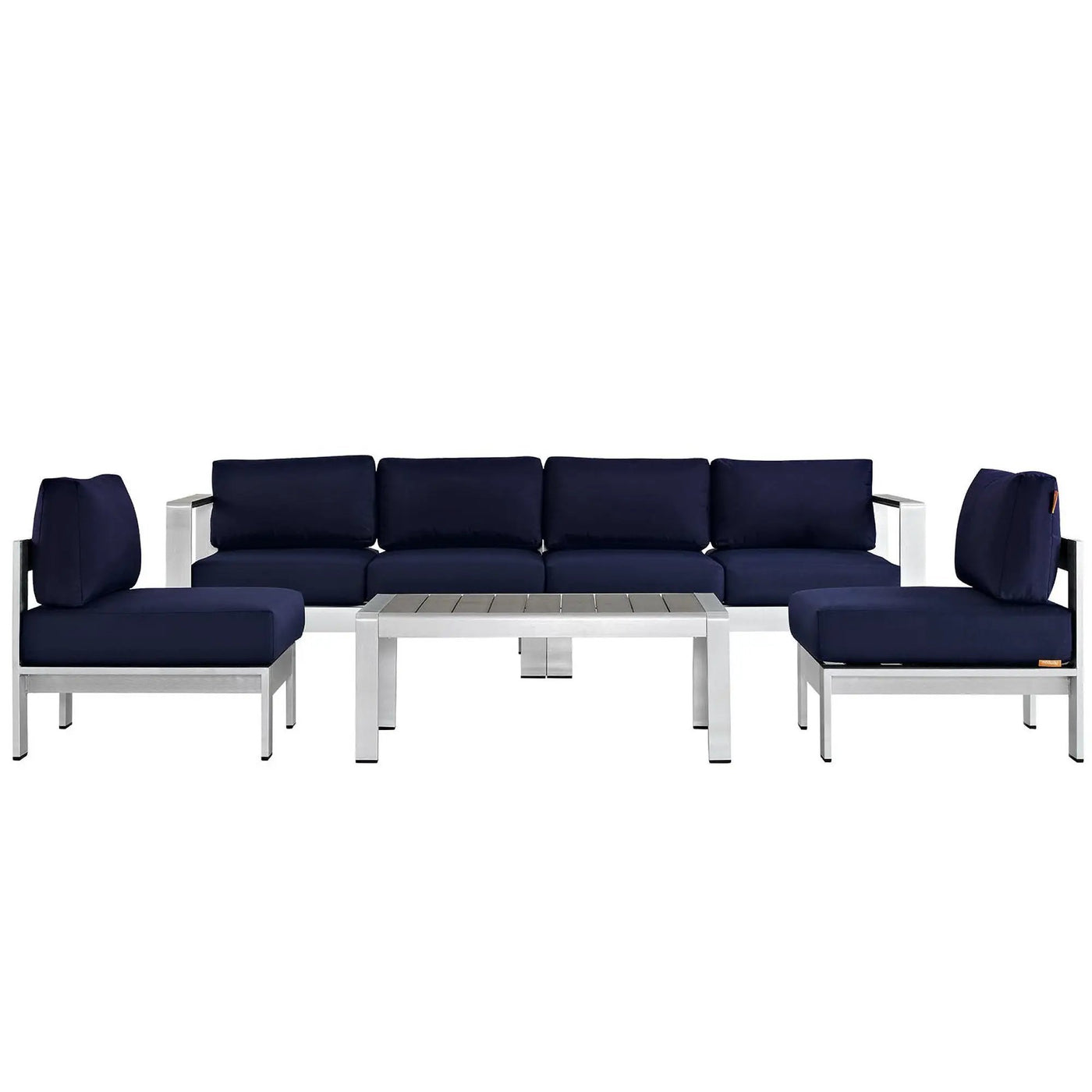Shore 5 Piece Outdoor Patio Aluminum Sectional Sofa Set by Modway by HouseOfZazla