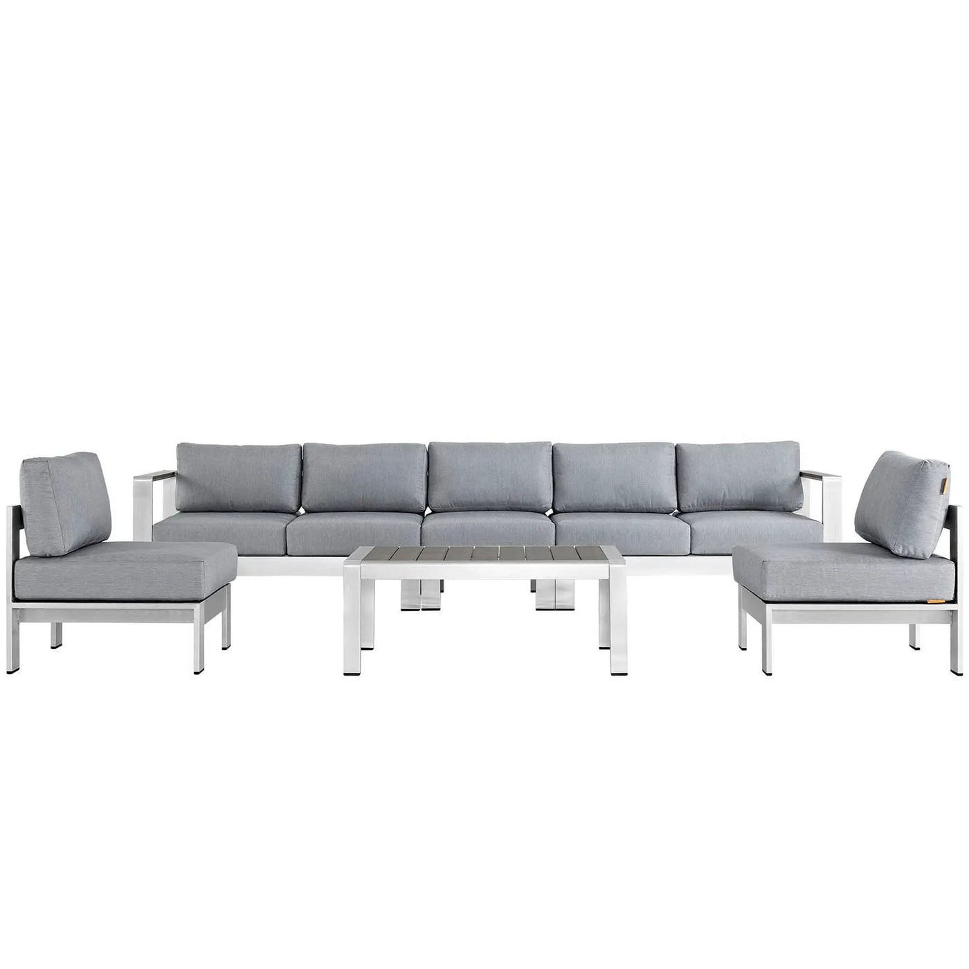 Shore 6 Piece Outdoor Patio Aluminum Sectional Sofa Set by Modway by HouseOfZazla
