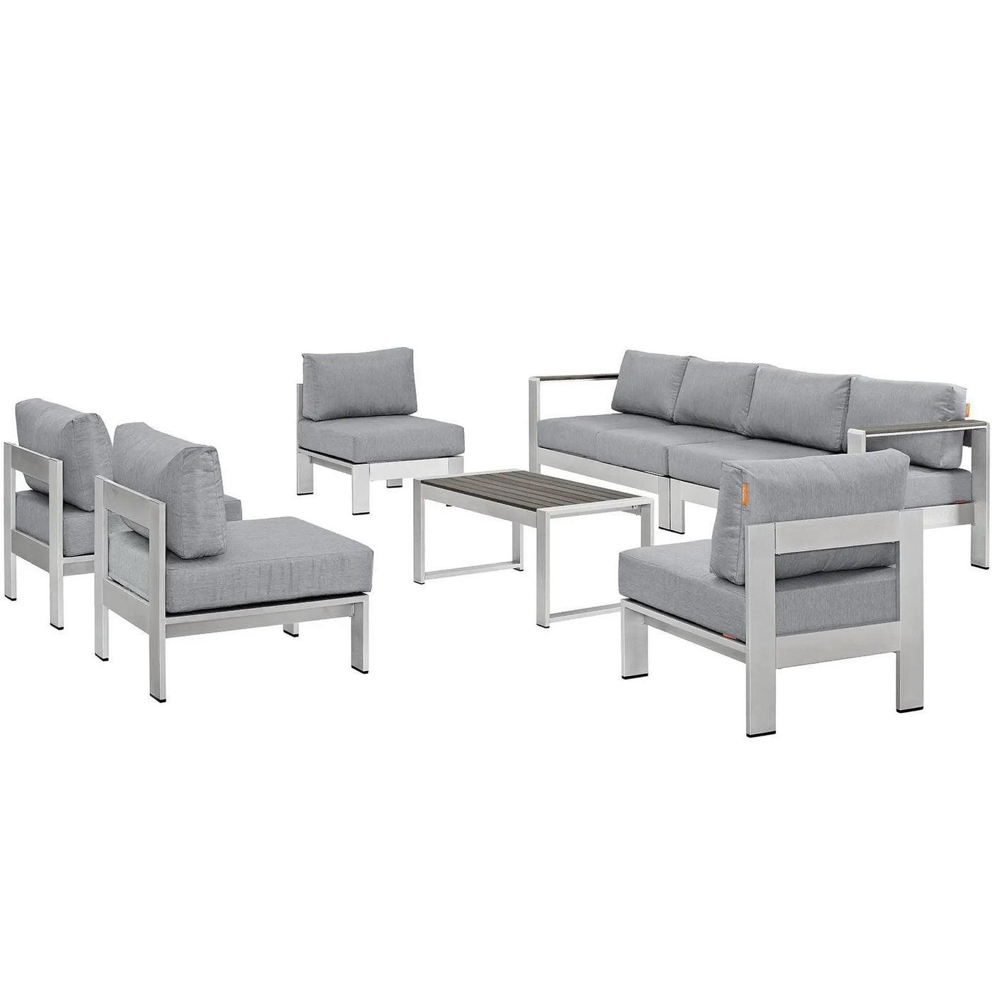 Shore 7 Piece Outdoor Patio Sectional Sofa Set by Modway by HouseOfZazla