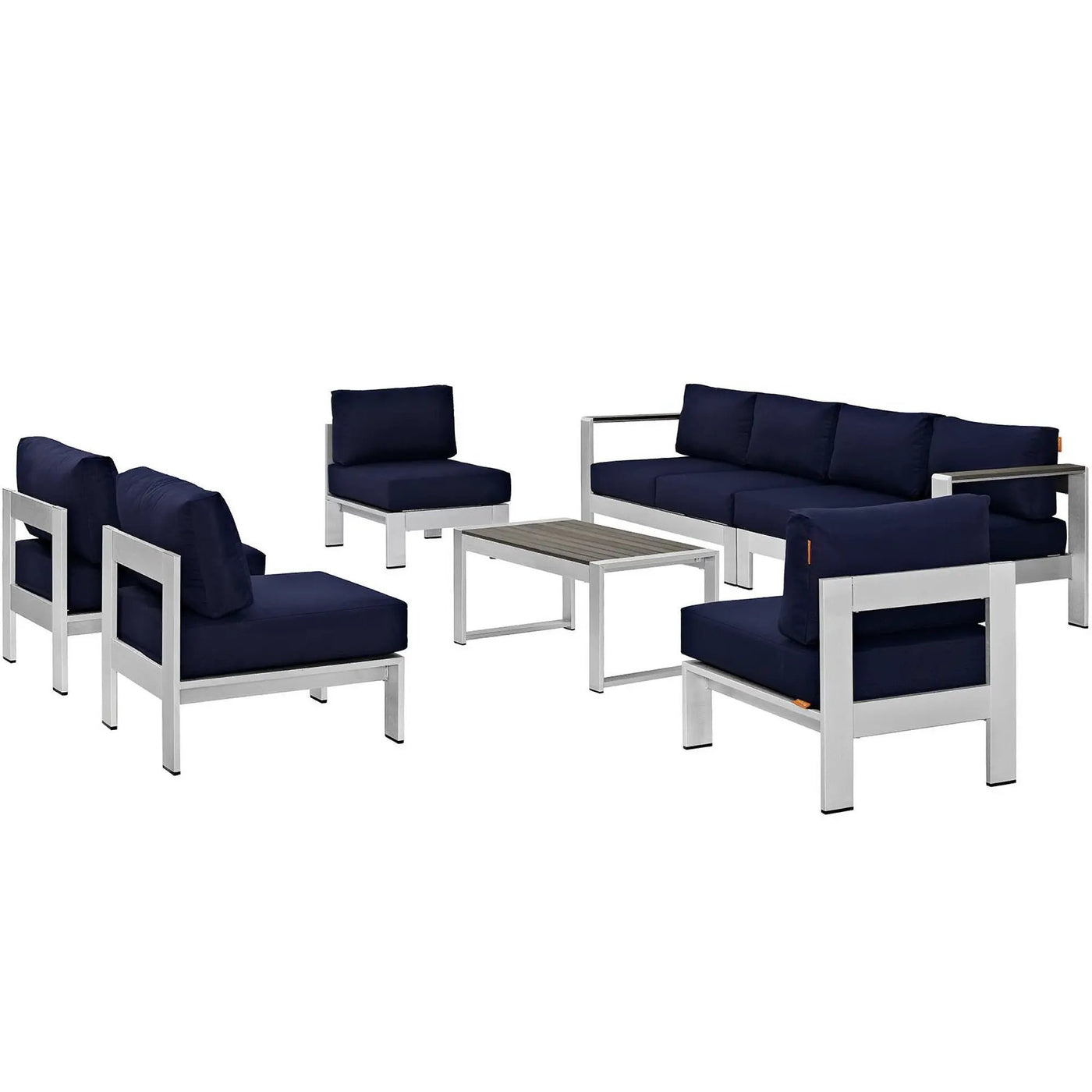Shore 7 Piece Outdoor Patio Sectional Sofa Set by Modway by HouseOfZazla