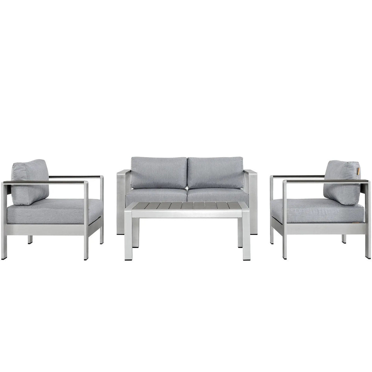 Shore 4 Piece Outdoor Patio Aluminum Sectional Sofa Set by Modway by HouseOfZazla