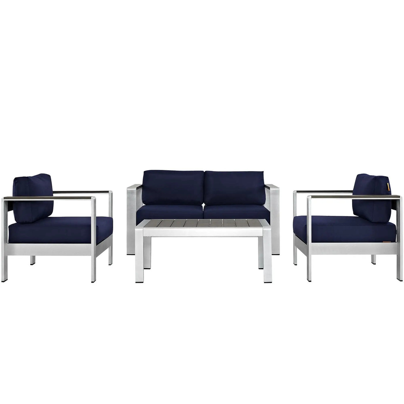 Shore 4 Piece Outdoor Patio Aluminum Sectional Sofa Set by Modway by HouseOfZazla