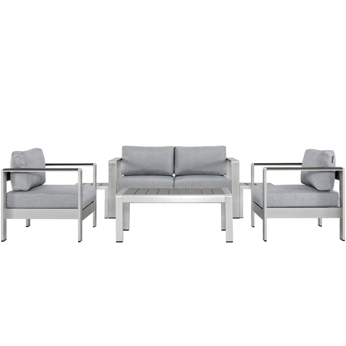 Shore 6 Piece Outdoor Patio Aluminum Sectional Sofa Set by HouseOfZazla