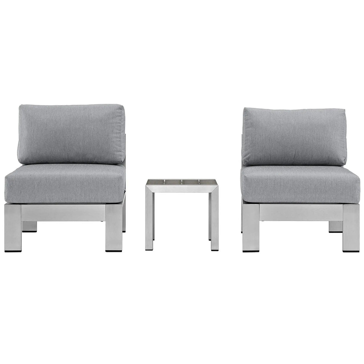 Shore 3 Piece Outdoor Patio Aluminum Sectional Sofa Set by Modway by HouseOfZazla