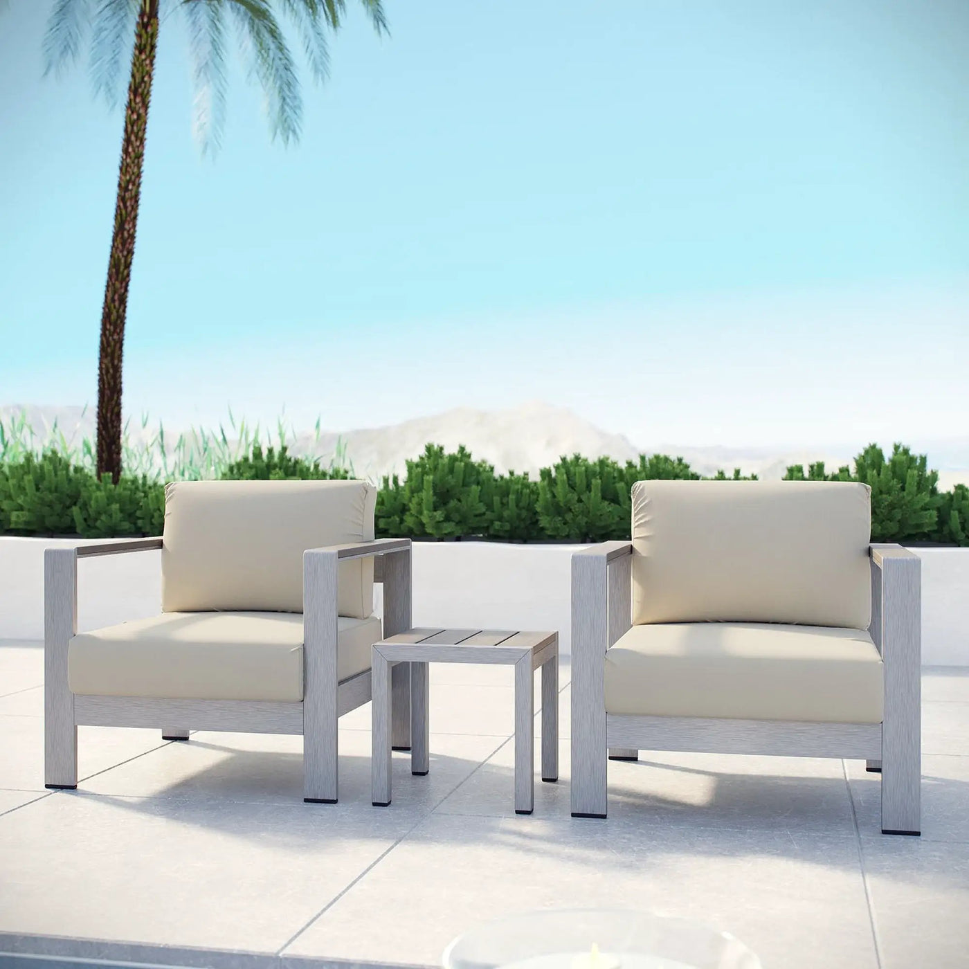 Shore 3 Piece Outdoor Patio Aluminum Set by Modway by HouseOfZazla