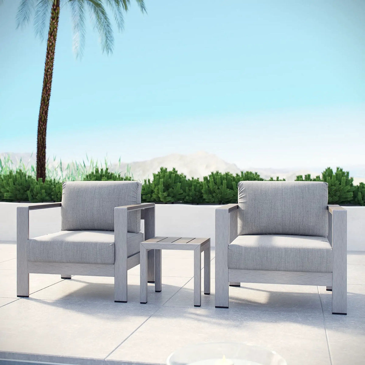 Shore 3 Piece Outdoor Patio Aluminum Set by Modway by HouseOfZazla