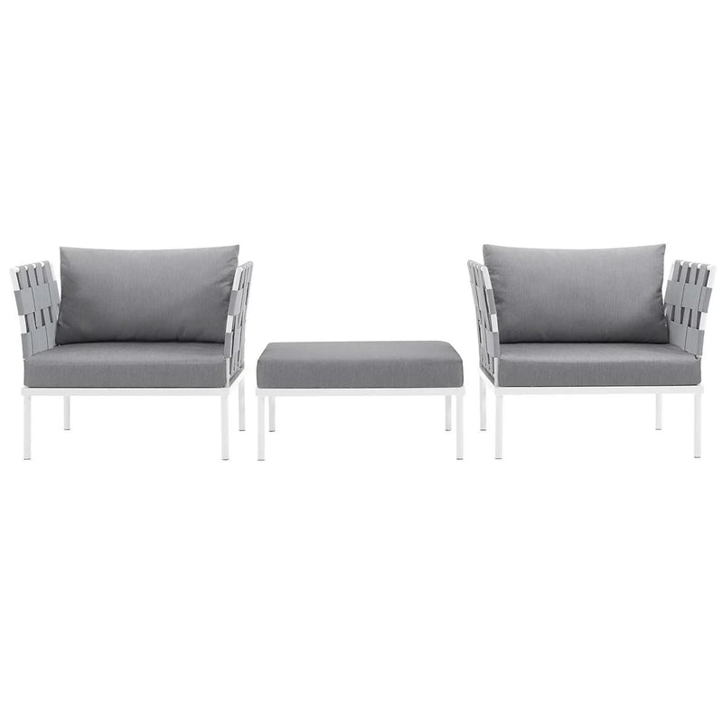 Harmony 3-Piece Outdoor Patio Aluminum Sectional Sofa Set by Modway by HouseOfZazla
