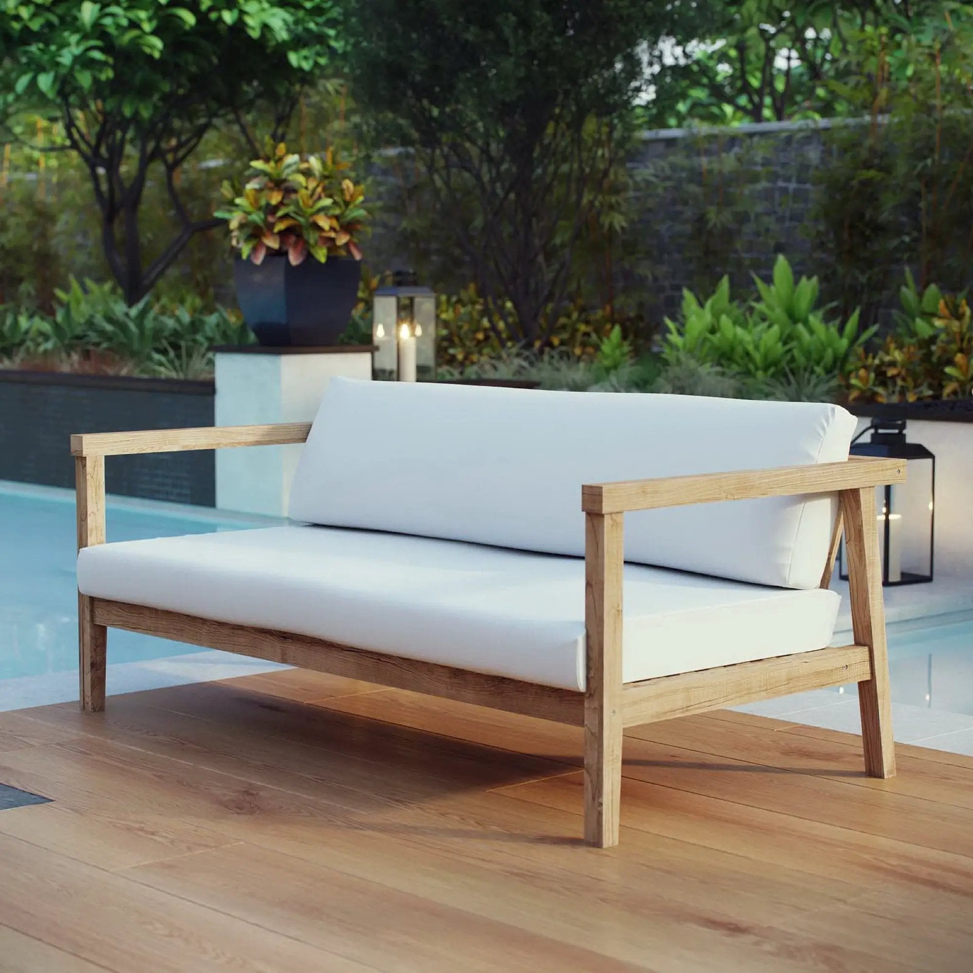 Bayport Outdoor Patio Teak Sofa by Modway by HouseOfZazla
