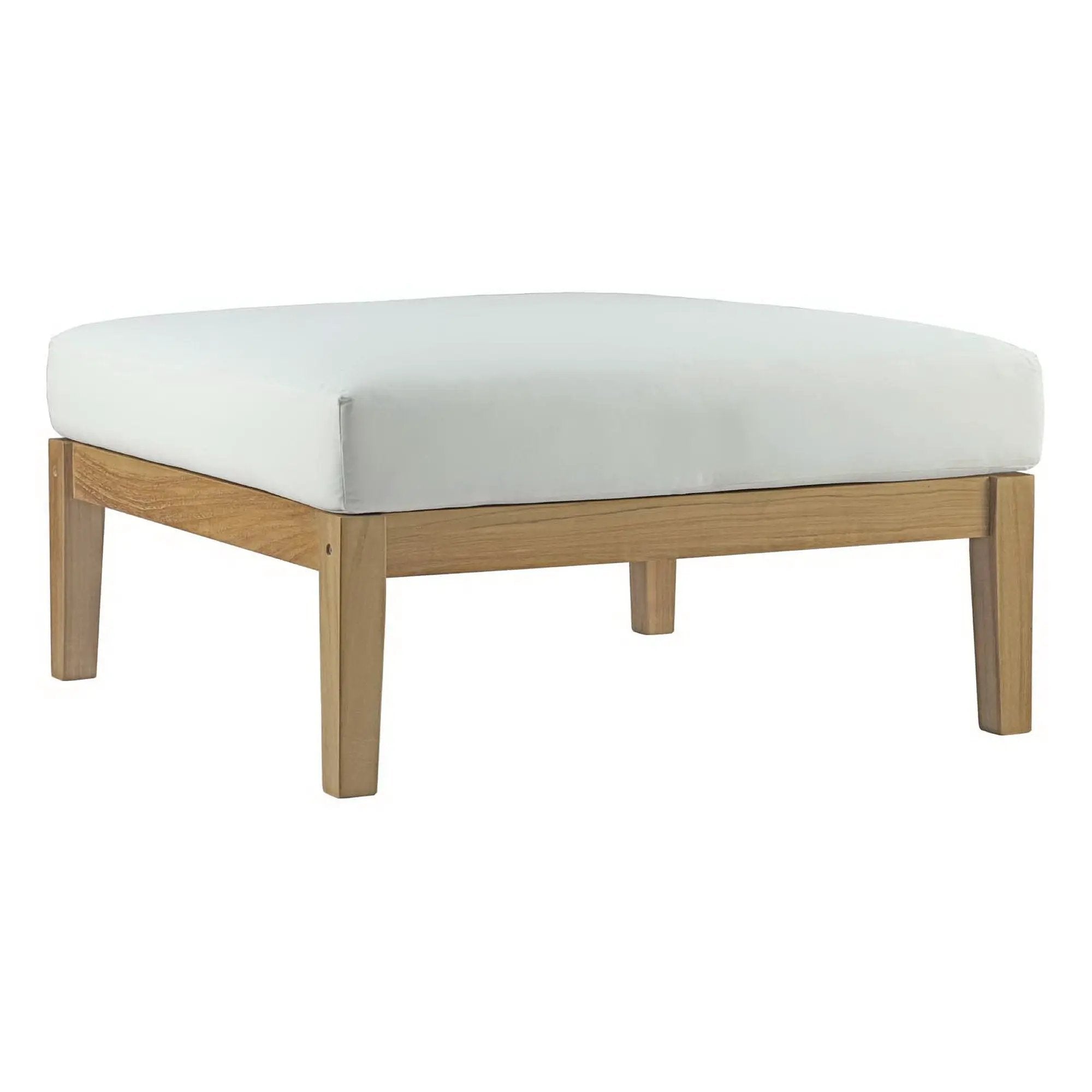 Bayport Outdoor Patio Teak Ottoman by Modway by HouseOfZazla