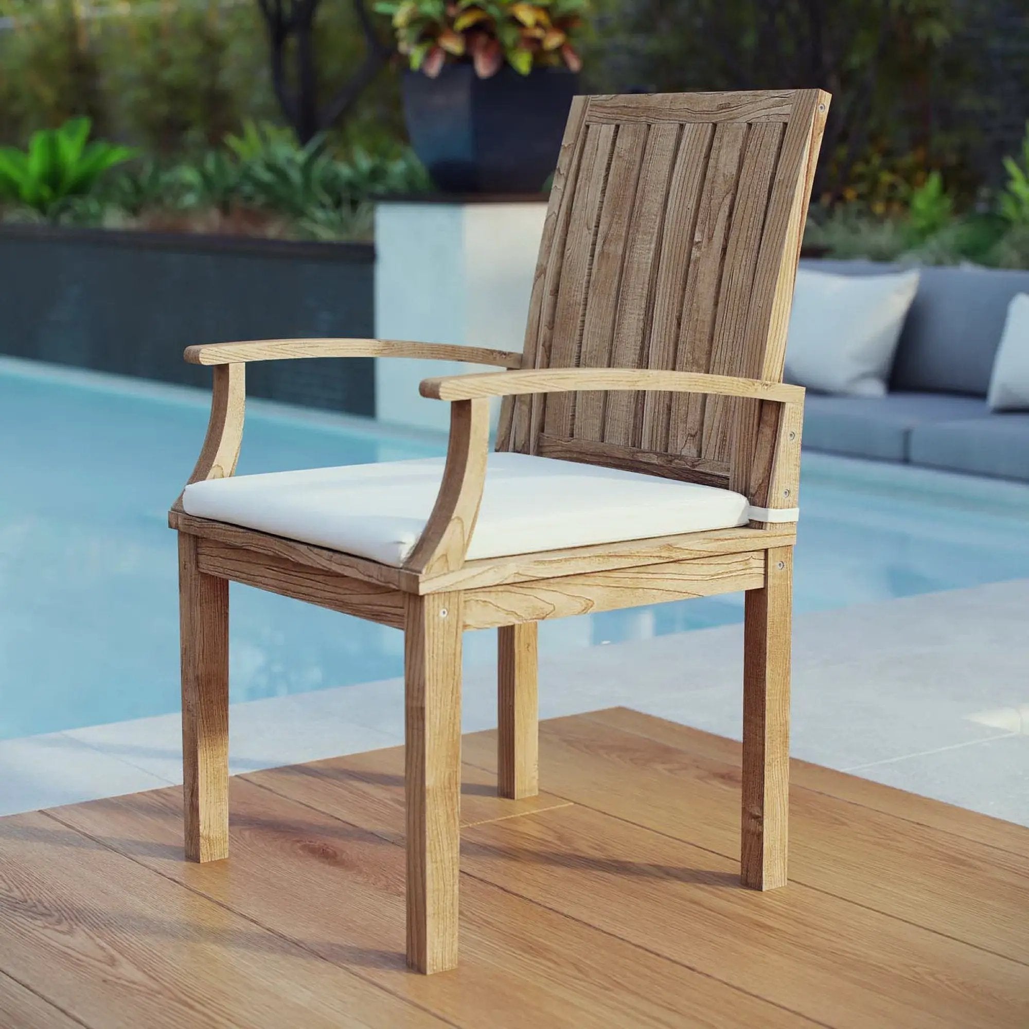 Marina Outdoor Patio Teak Dining Chair by Modway by HouseOfZazla