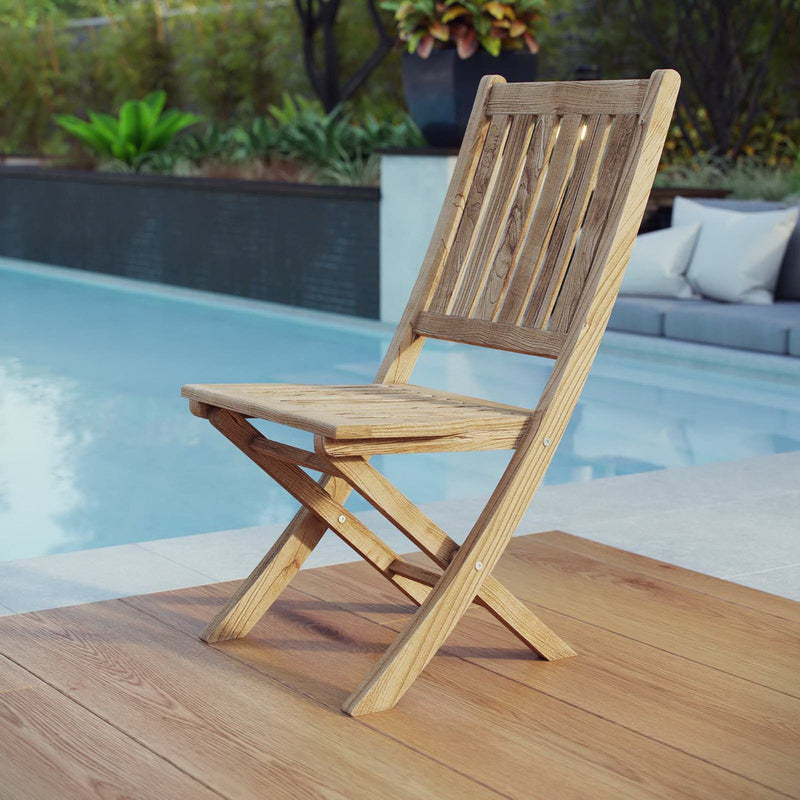 Marina Outdoor Patio Teak Folding Chair by Modway - EEI-2702, photo 6 of 6