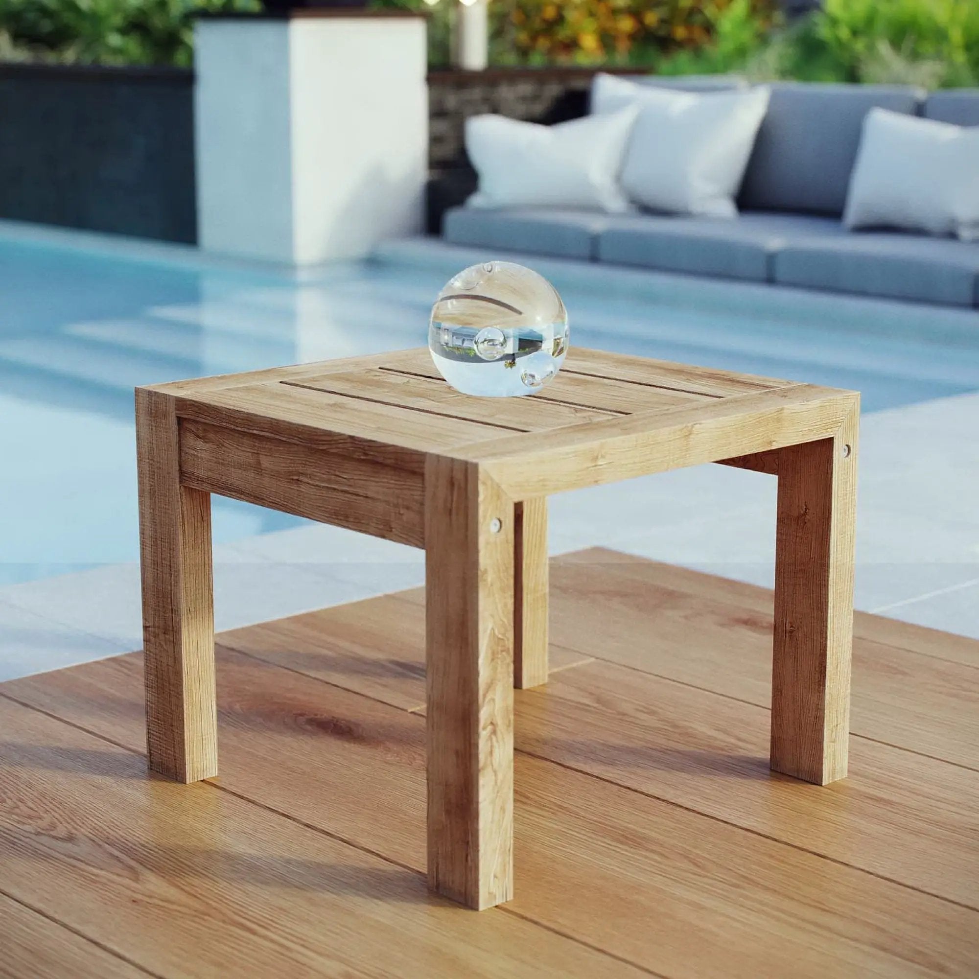 Upland Outdoor Patio Wood Side Table by Modway by HouseOfZazla