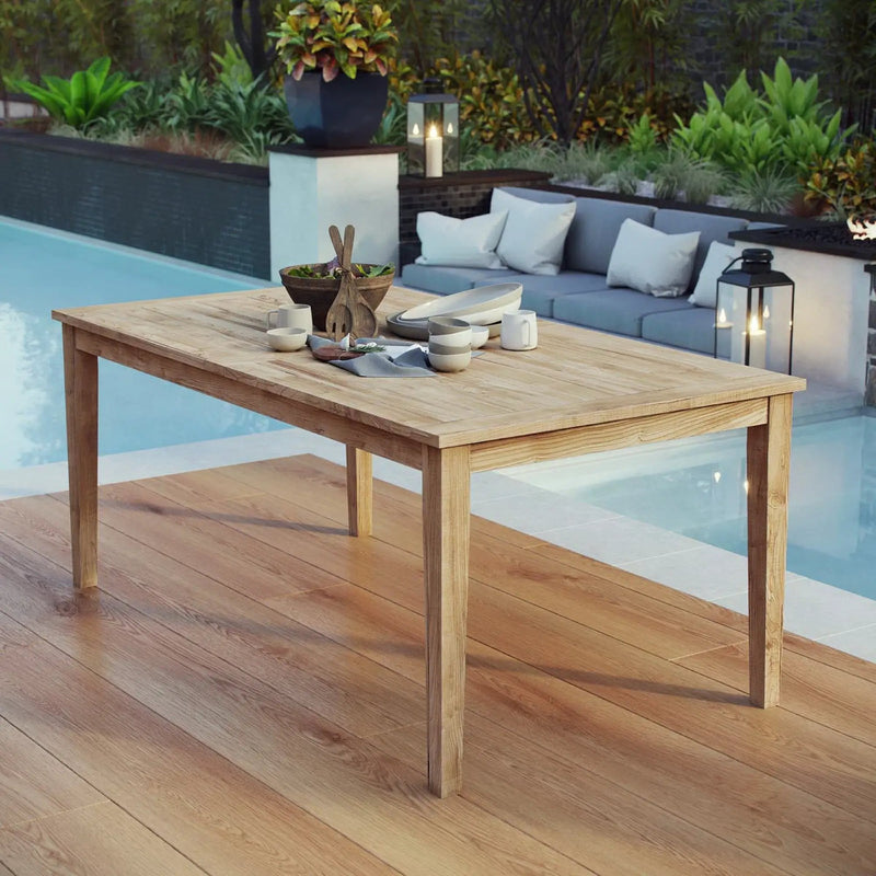 Marina 72" Outdoor Patio Teak Dining Table by Modway by HouseOfZazla