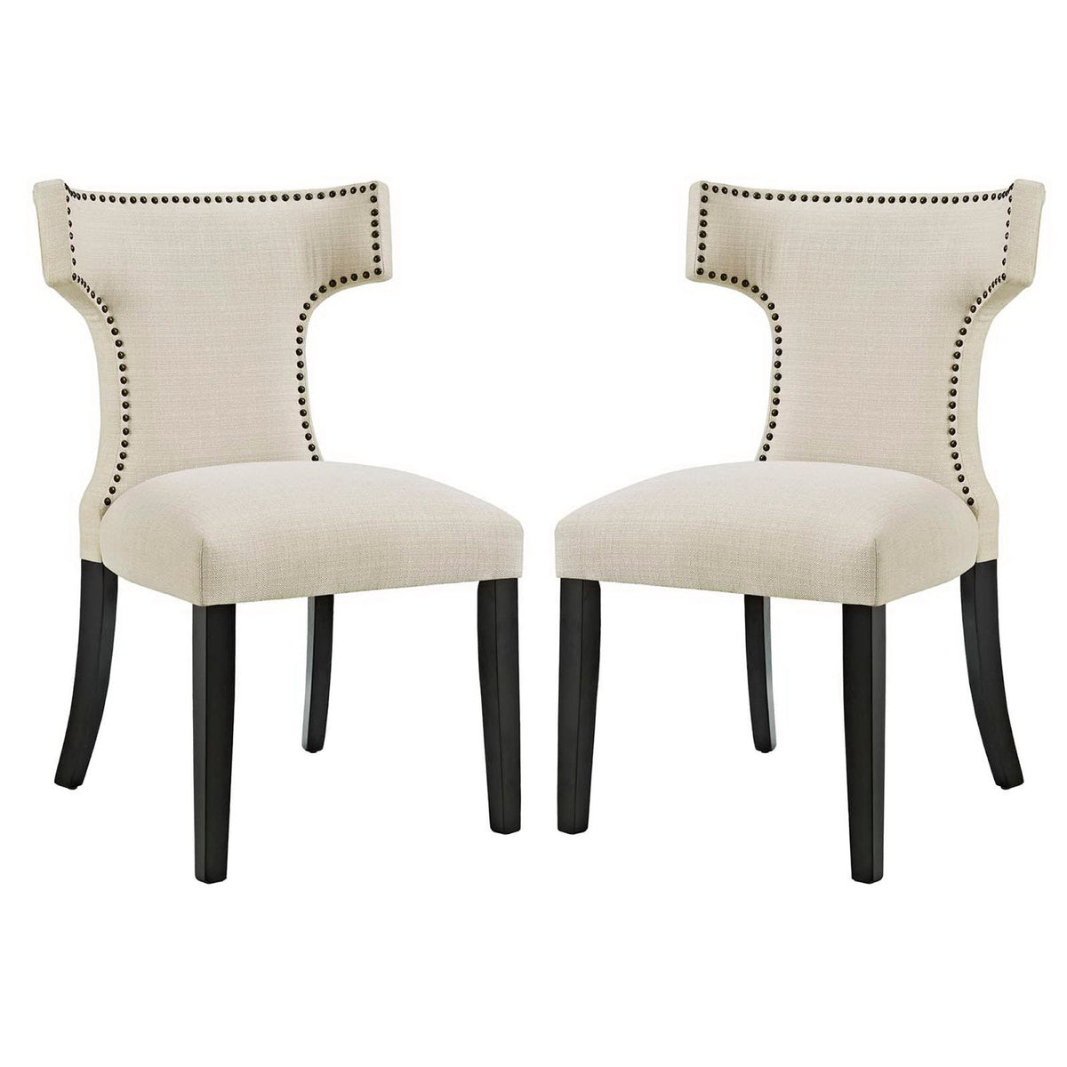 Curve Fabric Dining Side Chair Set of 2 by Modway, photo 6 of 15