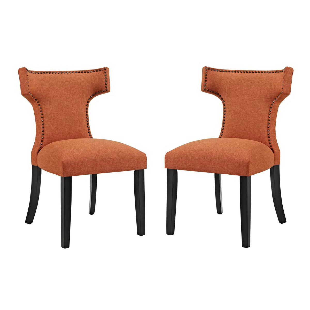 Curve Fabric Dining Side Chair Set of 2 by Modway, photo 11 of 15