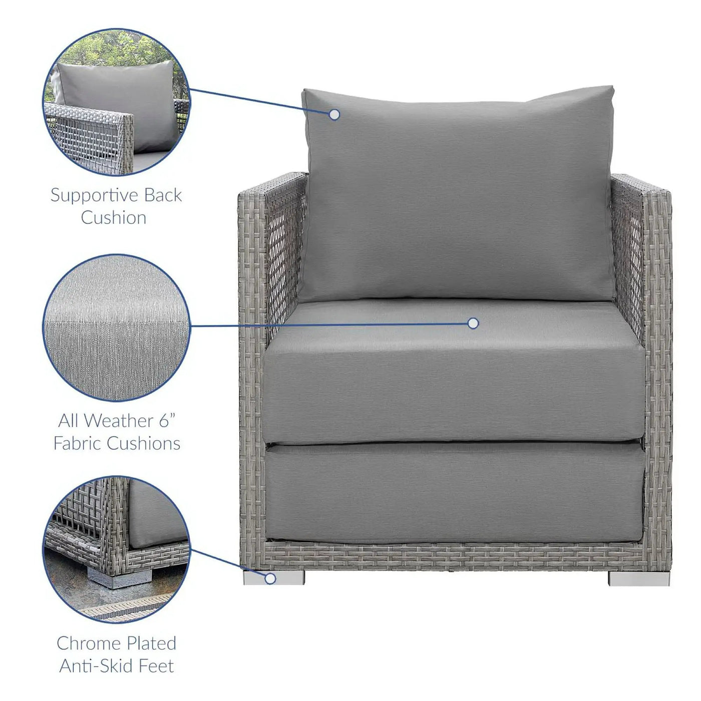 Aura Rattan Outdoor Patio Armchair by Modway by HouseOfZazla