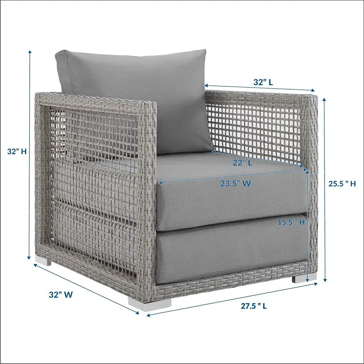 Aura Rattan Outdoor Patio Armchair by Modway by HouseOfZazla
