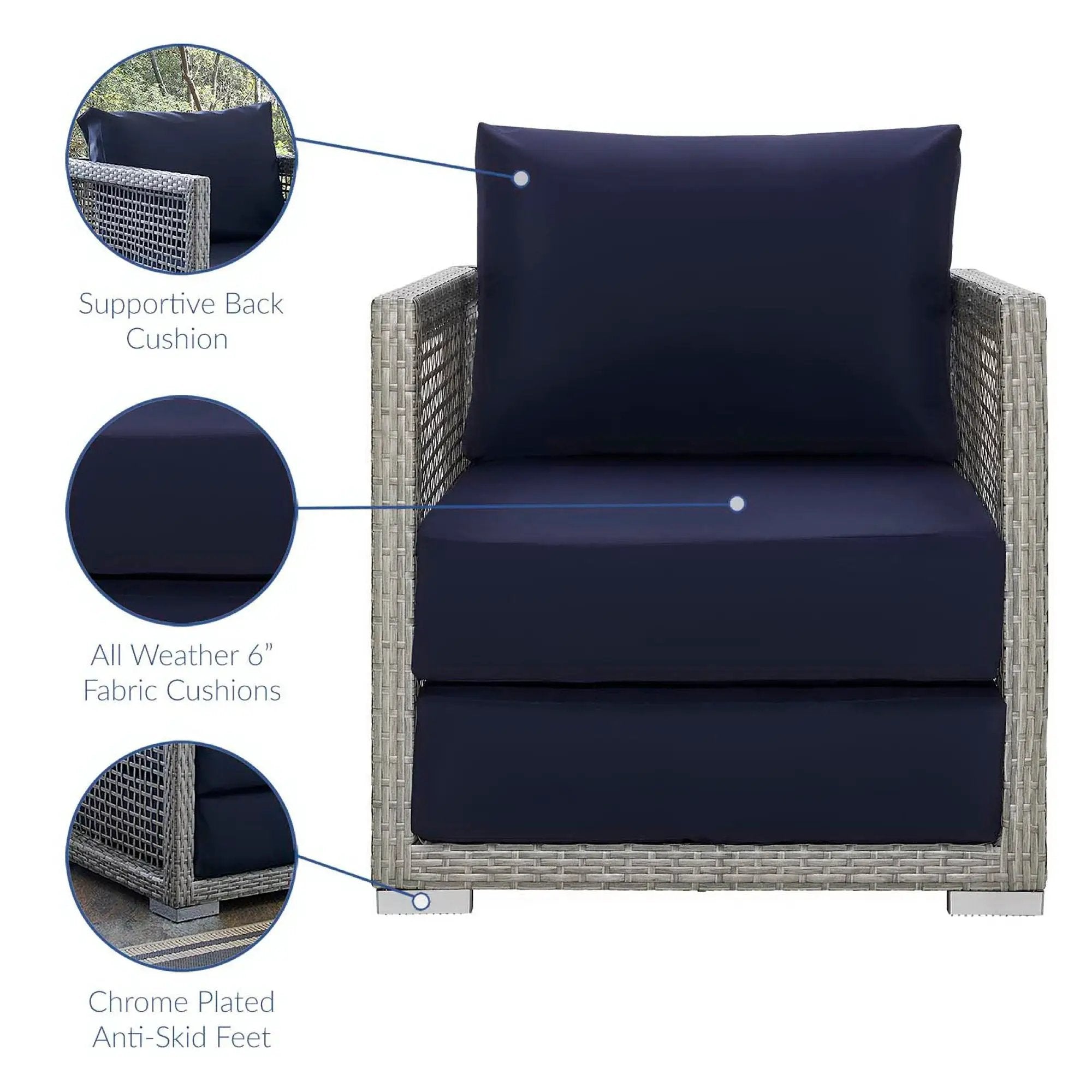 Aura Rattan Outdoor Patio Armchair by Modway by HouseOfZazla