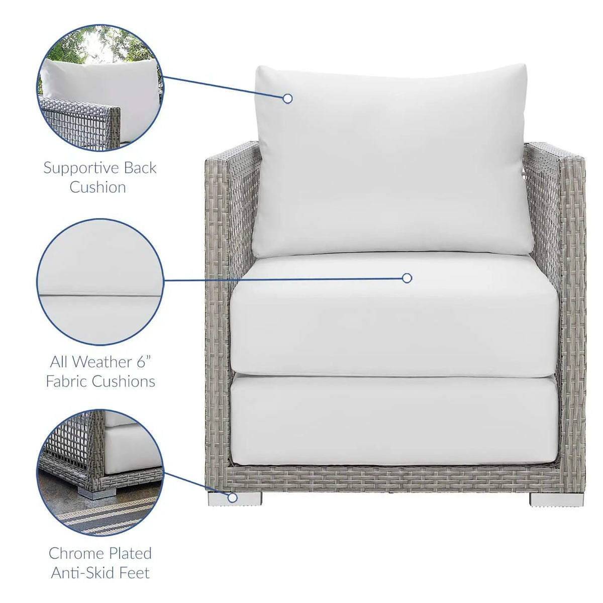 Aura Rattan Outdoor Patio Armchair by Modway by HouseOfZazla