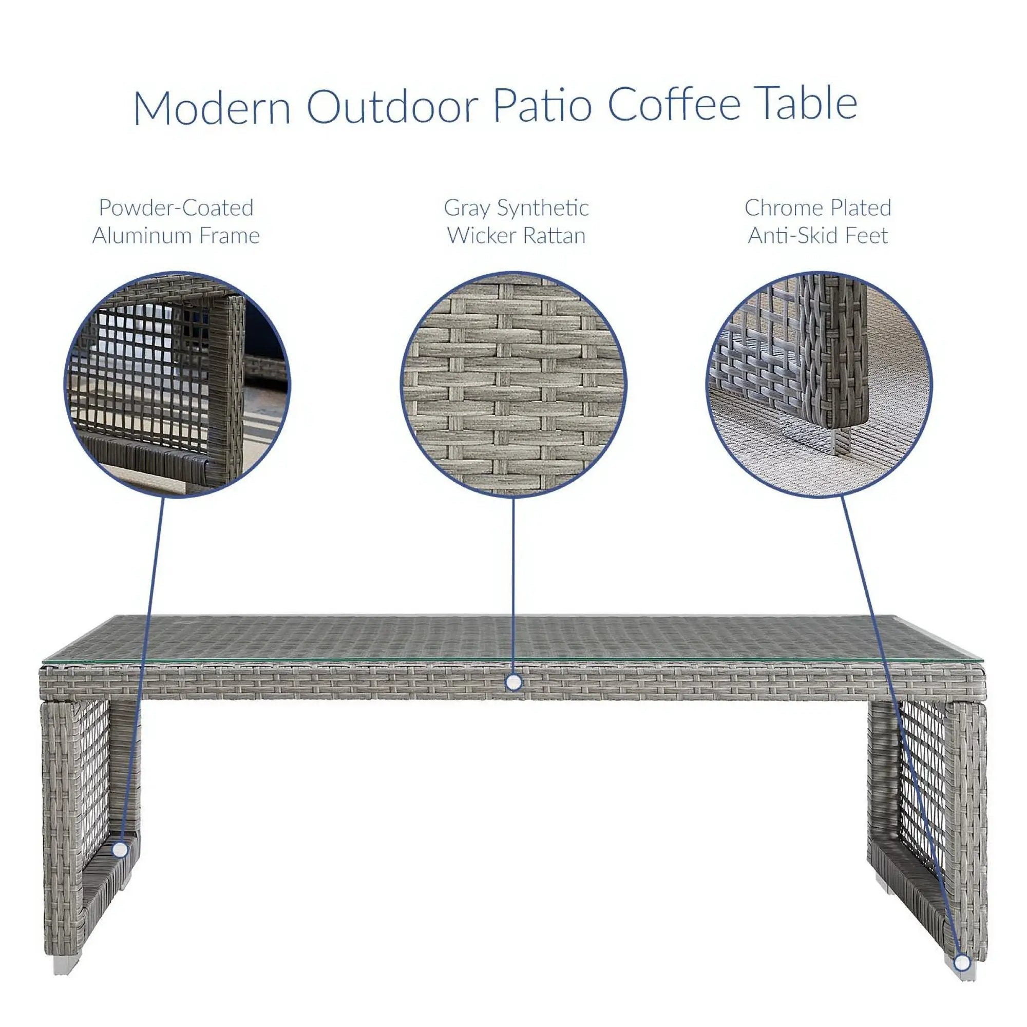 Aura Rattan Outdoor Patio Coffee Table by Modway by HouseOfZazla
