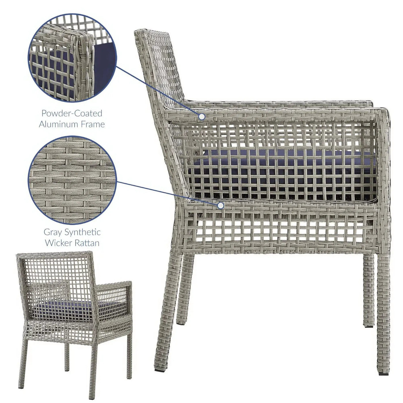 Aura Outdoor Patio Wicker Rattan Dining Armchair by Modway by HouseOfZazla