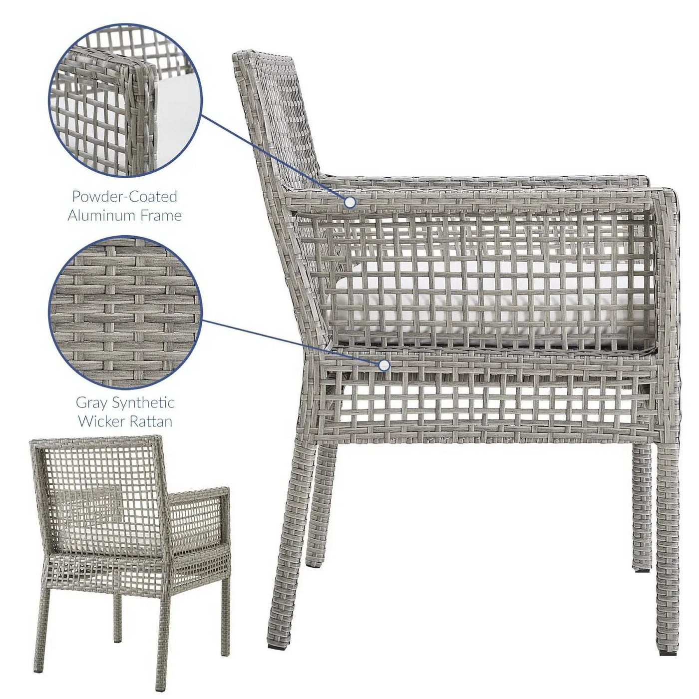 Aura Outdoor Patio Wicker Rattan Dining Armchair by Modway by HouseOfZazla