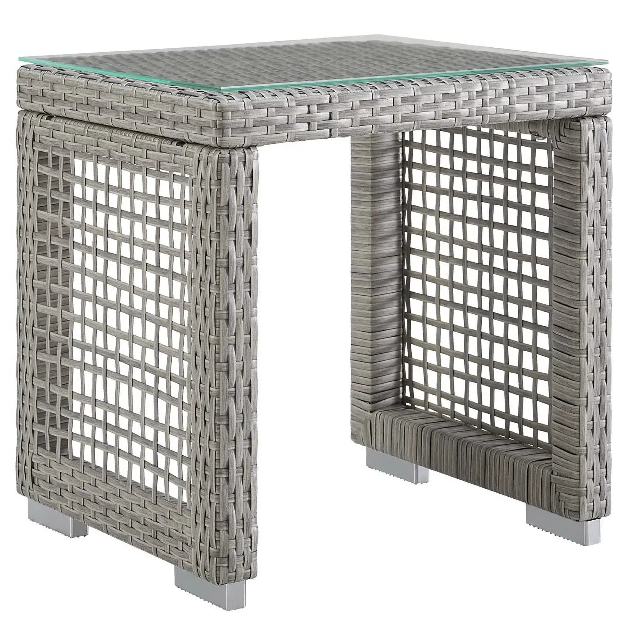 Aura Outdoor Patio Wicker Rattan Side Table by Modway by HouseOfZazla