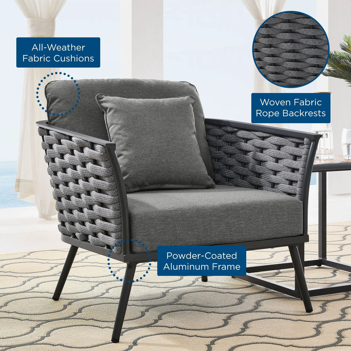 Stance Outdoor Patio Aluminum Armchair by Modway by HouseOfZazla