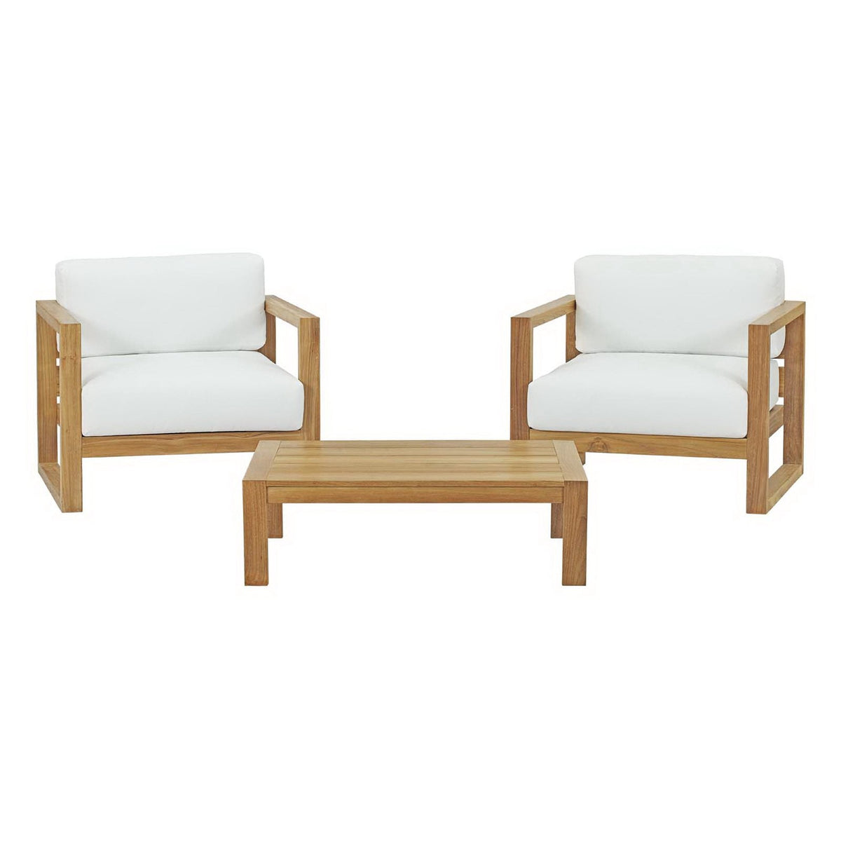 Upland 3 Piece Outdoor Patio Teak Set by Modway, photo 8 of 14