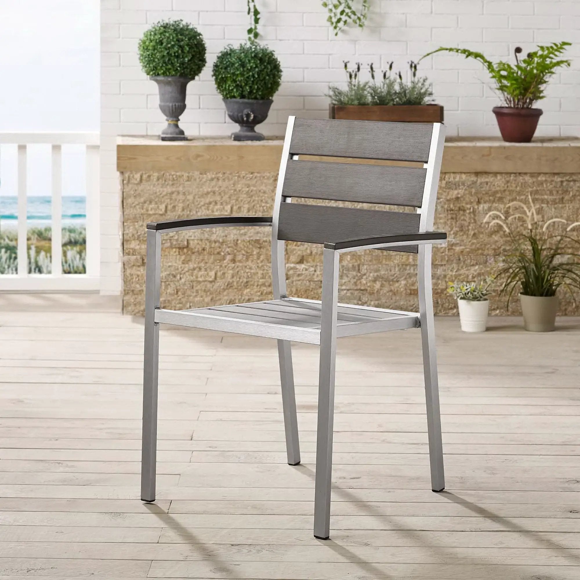 Shore Outdoor Patio Aluminum Dining Armchair by Modway by HouseOfZazla