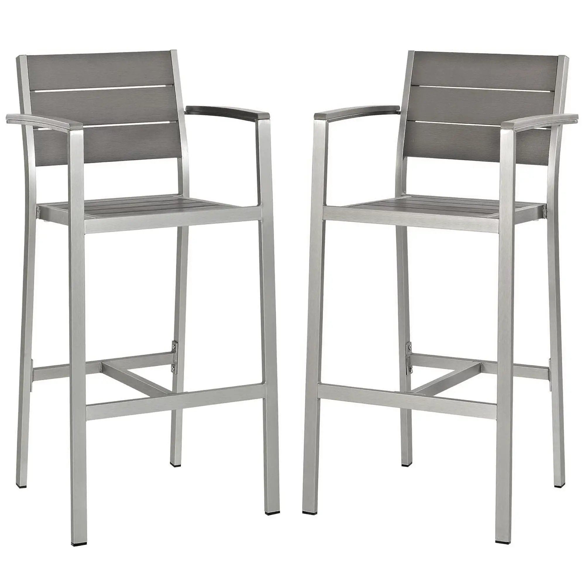 Shore Outdoor Patio Aluminum Bar Stool Set of 2 by Modway by HouseOfZazla