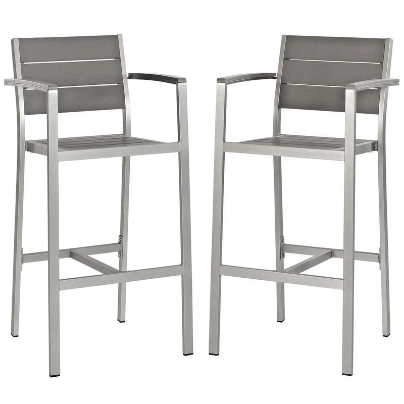 Shore Outdoor Patio Aluminum Bar Stool Set of 2 by Modway by HouseOfZazla
