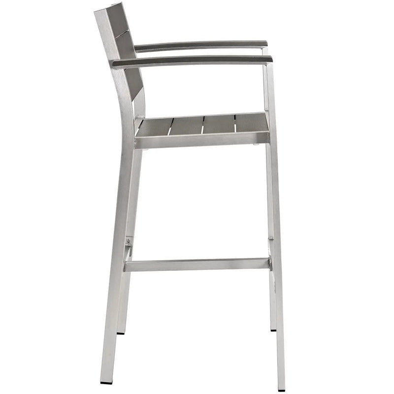 Shore Outdoor Patio Aluminum Bar Stool Set of 2 by Modway by HouseOfZazla