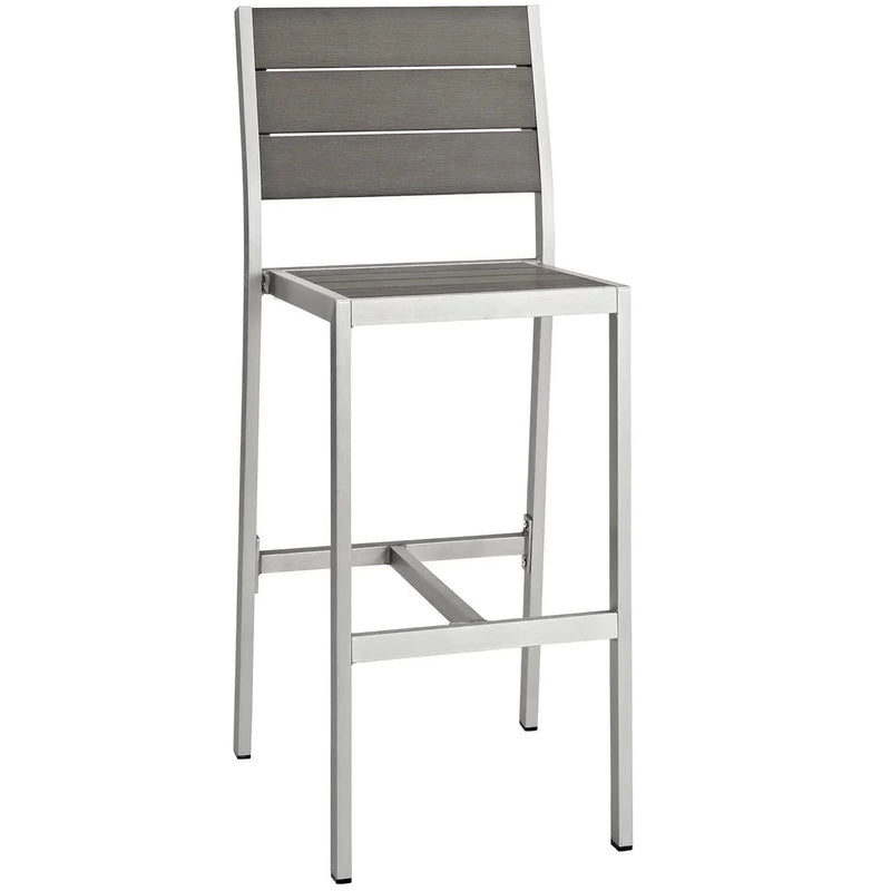 Shore Outdoor Patio Aluminum Armless Bar Stool Set of 2 by Modway by HouseOfZazla