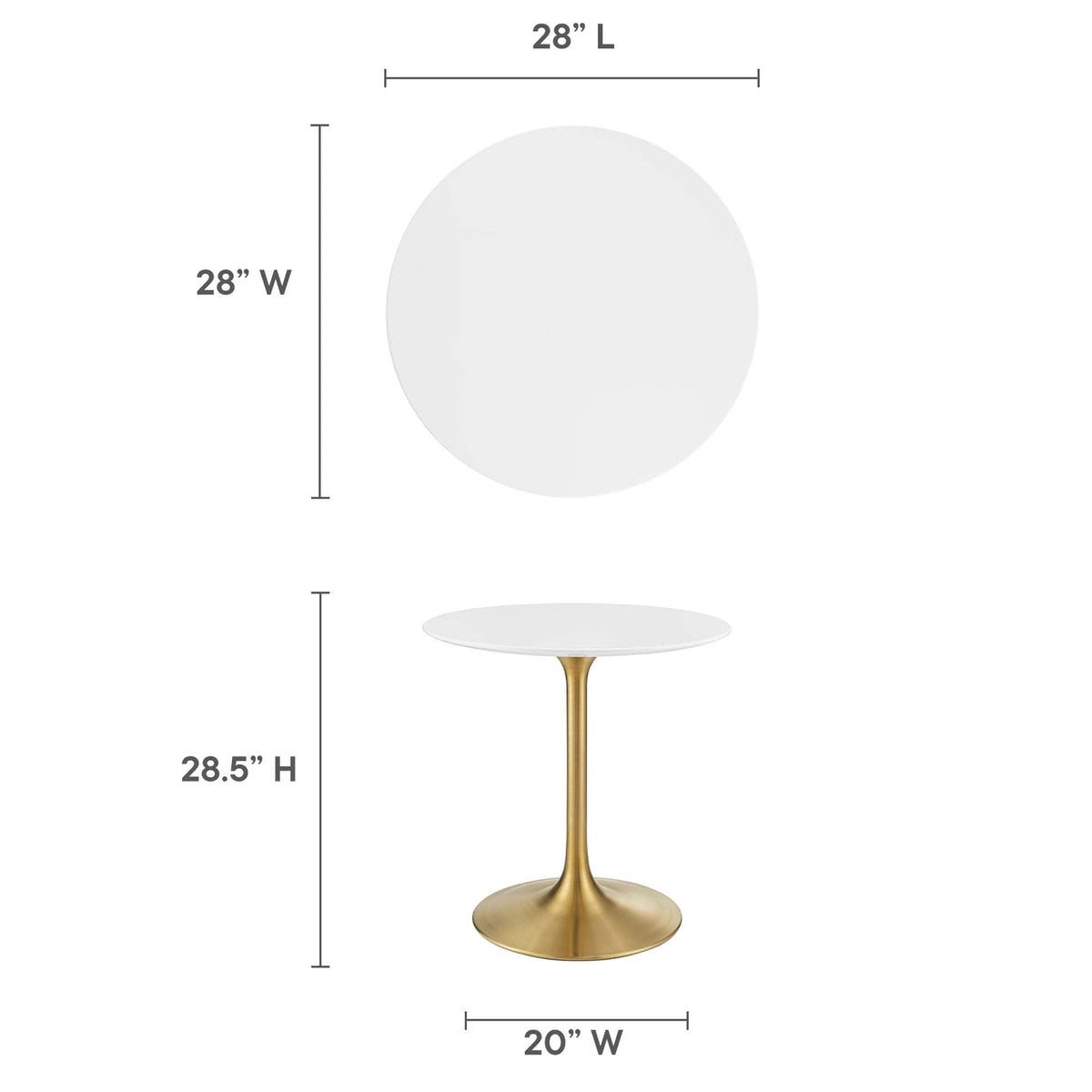 Lippa Round Wood Dining Table by Modway, photo 9 of 63