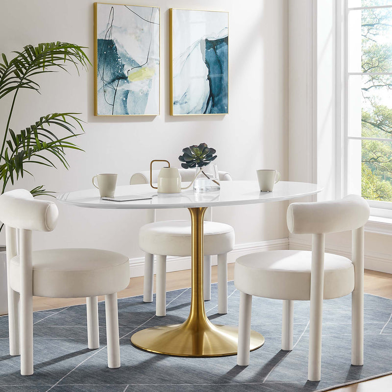 Lippa 60" Oval Wood Dining Table by Modway - EEI-3254, photo 6 of 7
