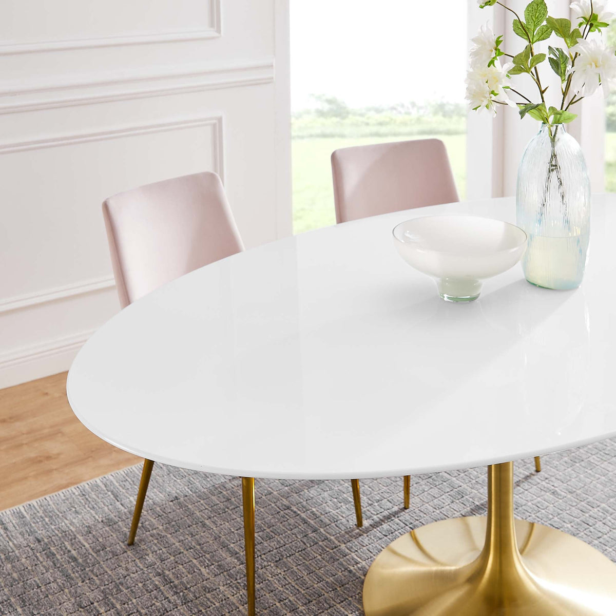 Lippa 78" Oval Wood Dining Table by Modway - EEI-3255, photo 7 of 7