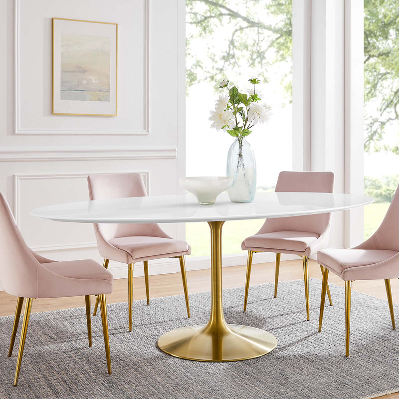 Lippa 78" Oval Wood Dining Table by Modway - EEI-3255, photo 6 of 7