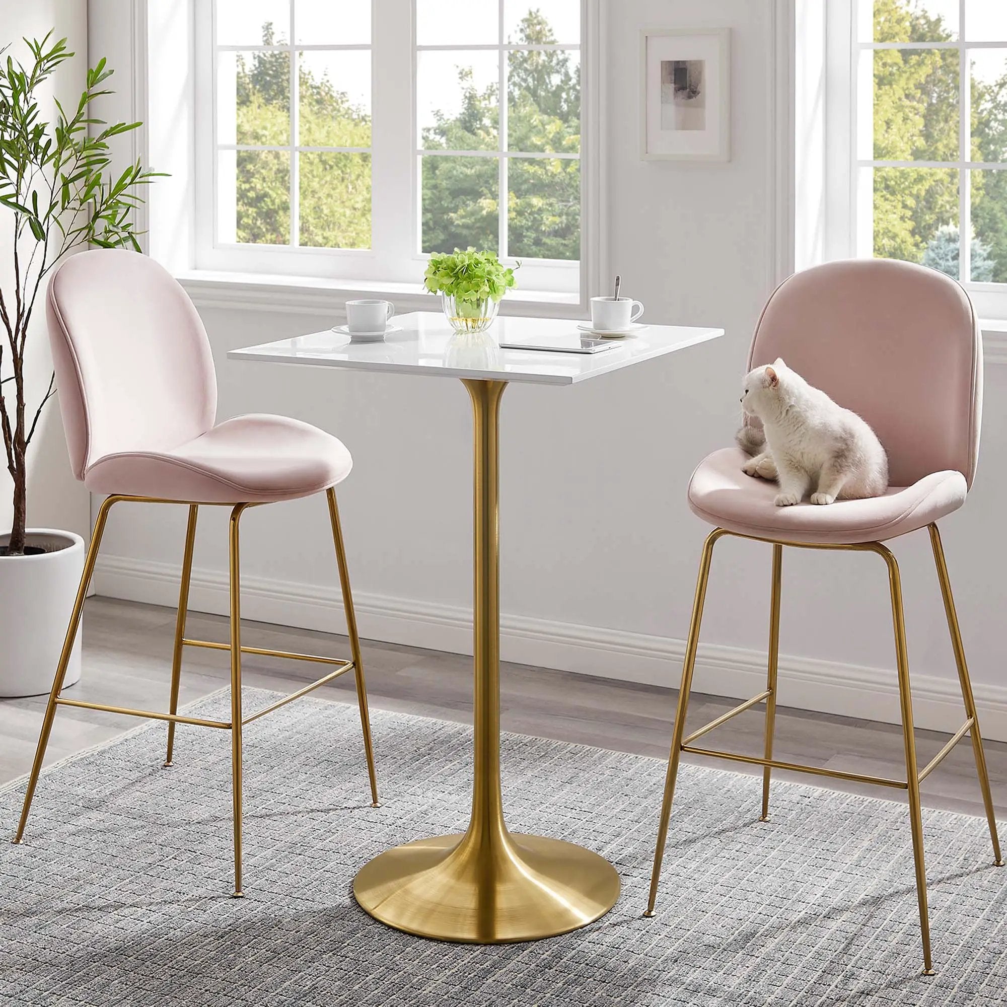 Lippa 28" Square Wood Bar Table by Modway by HouseOfZazla