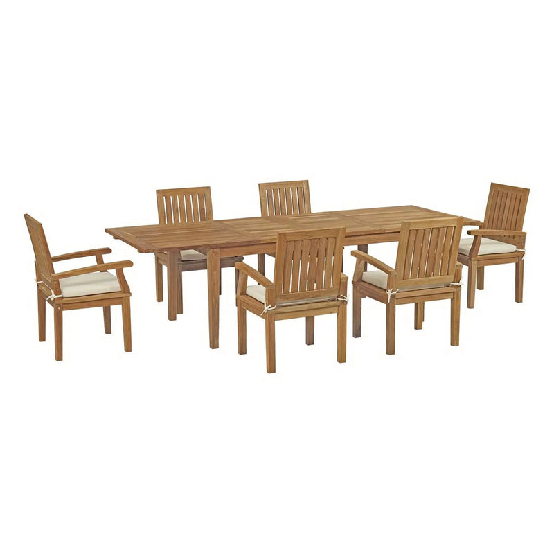 Marina 7 Piece Outdoor Patio Teak Dining Set by Modway by HouseOfZazla